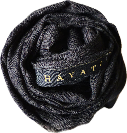 Ash Black - Modal Hijab with Inner