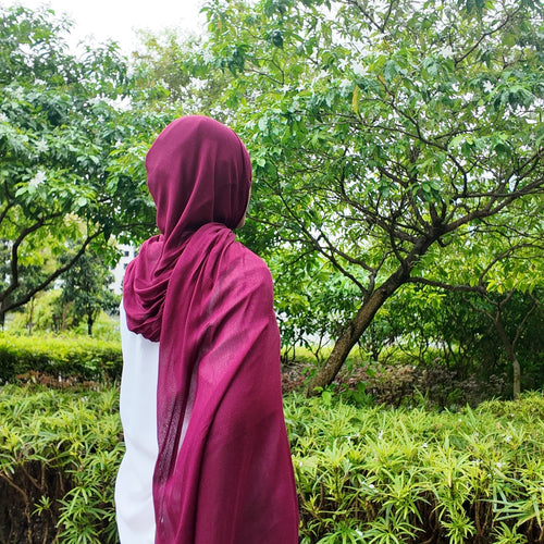 Crimson Vine - Modal Hijab with Inner