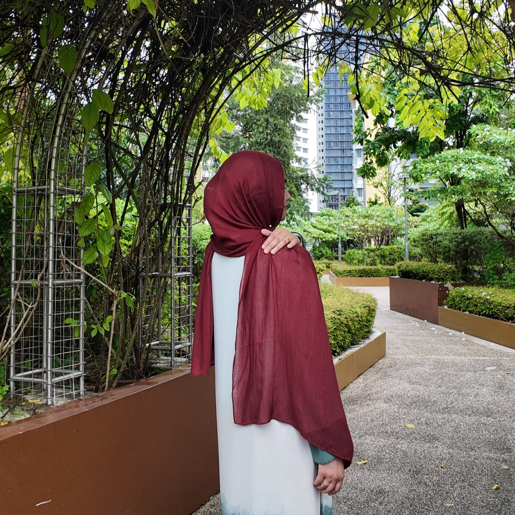 Autumn Leaves - Modal Hijab with Inner